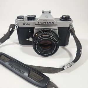 Asahi Pentax KM 35mm Film Camera SMC 50mm F 1:1.7 Lens Tested Working Vintage
